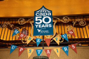 "CAPA 50 Years" sign